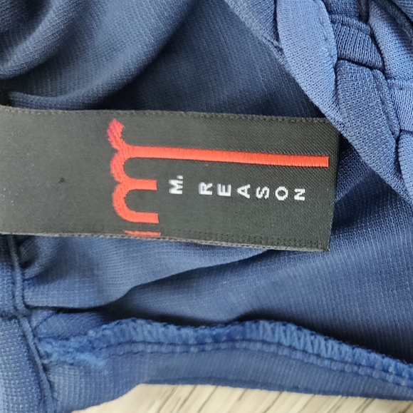 Two Blue Tones Maxi Dress with belt - Picture 4 of 8